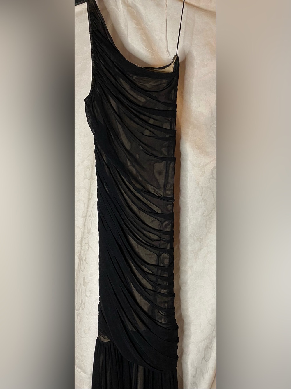 NWT Vici In My Arms Ruched Mesh Maxi Black Dress - Picture 13 of 16